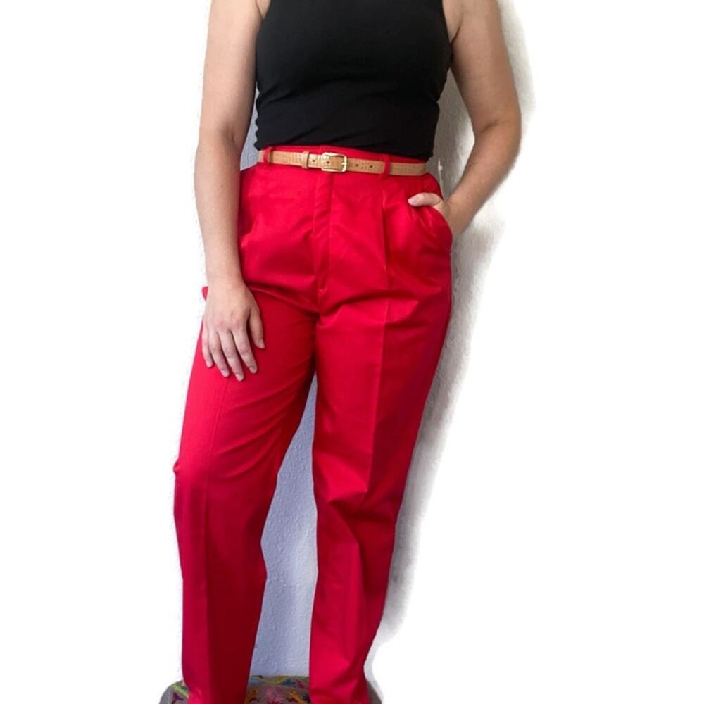 Vintage 80s 90s Levi’s Sportswear Red Pleated Slacks Pants Size 31